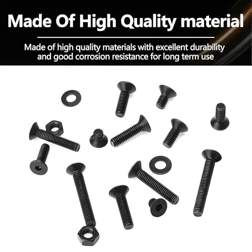 420PCS M4 Countersunk Hex Socket Screws Grade 10.9 Carbon Steel - size: M4 Screw Kit – 420PCS