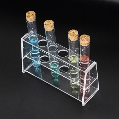 Acrylic Test Tube Holder Rack for 25ml Centrifuge Tubes Clear，Holds 13-20mm Tubes (25ml, 6 Wells) - color: 25ml, 6 Wells