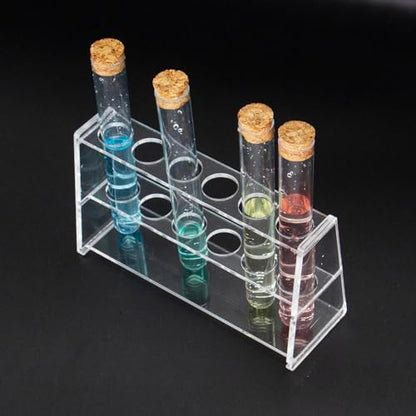 Acrylic Test Tube Holder Rack for 25ml Centrifuge Tubes Clear，Holds 13-20mm Tubes (25ml, 6 Wells) - color: 25ml, 6 Wells
