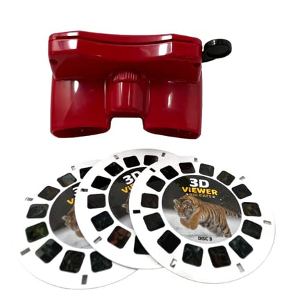 WARM FUZZY Big Cats 3D Viewfinder | 3 Reels & 21 HD 3D Images - color: Big Cats