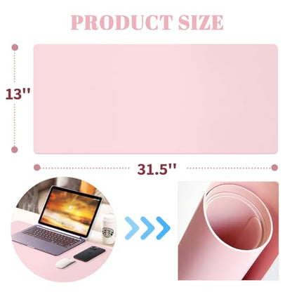 Dry Erase Desk Mat, Erasable Writing White Board for Making Plans - color: Pink