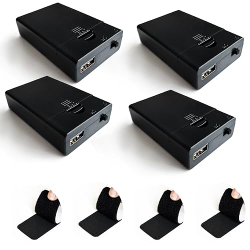 3 AA Battery Box with USB Output Port for LED Lights, 4.5-5V Battery to USB Port Compact Batteries Holder for LED Fairy/String/Curtain Lights, Low-Power Decor & DIY Projects (Pack of 4) - size: 4-Pack