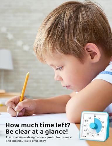 LIORQUE Visual Timer for Kids, 60 Minute Countdown Timer, Dark Blue - color: Dark Blue