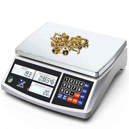 Industrial Counting Scales 33lb/15kgx0.1g Precision Digital Bench Scale lb/g/kg/oz Electronic Inventory Scale for Small Parts Coins, Gram Scale Parts Scale with Stainless Steel Platform Backlit LCD - style: 15kg x 0.1g
