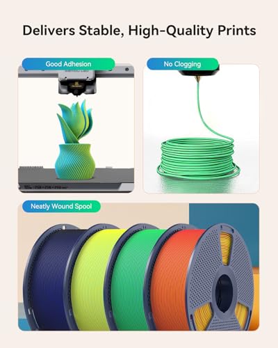 SUNLU Dual Color Matte PLA Filament 1.75mm, 250g Spool, 4 Rolls - color: C-mattepla-4x250g-redblue+redblue+yellowcyan+greenpurple