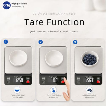 Digital Food Scale for Kitchen & Baking, 11lb/0.1g High Precision