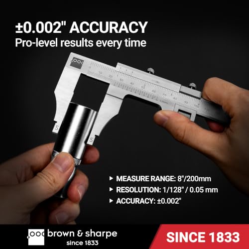 Brown&Sharpe 12 Inch Vernier Workshop Caliper 1/128 Inch Fine Adjustment