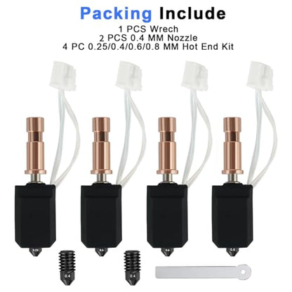 4 Pack Ceramic Hotend Kit for Anycubic Kobra S1