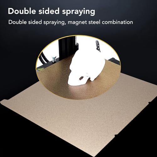3D Printer Build Plate for Ender-5 Maximum, 415 x 415mm Double Sided Texture PEI Sheet 3D Printer Bed Platform, 3D Printer Build Heated Bed Cover