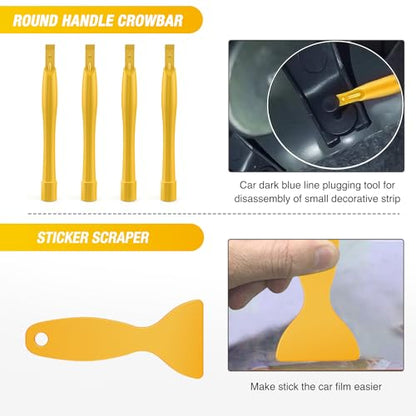 GOOACC 102Pcs Car Push Retainer Clips & Auto Fasteners Assortment - color: 102Pcs Yellow