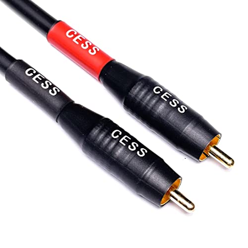 CNCESS Waterproof RCA Male to Male Cable, 2-Pack (6 Inches) - size: 6 IN