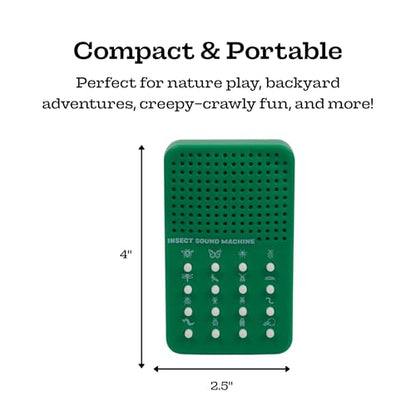 Insect Noisemaker with 16 Sounds, Buzzes, Cricket Chirps, Hisses - Portable Bug Electronic Sound - Insect Themed Sound Effects Board for Kids, Birthday Noise Maker Toy Gift Insectos De Juguete