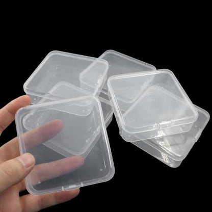 BokWin 6 Pack Beads Storage Boxes, 3.3"x3.3"x1.1" - size: 3.3"x3.3"x1.1"