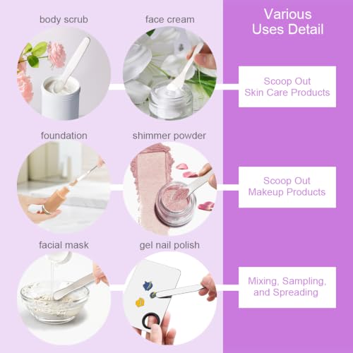 Mini Makeup Cosmetic Spatula Set, 304 Stainless Steel, 4PCS