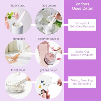Mini Makeup Cosmetic Spatula Set, 304 Stainless Steel, 4PCS