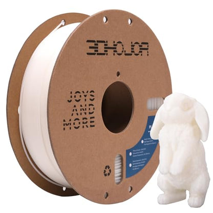 3DHoJor PLA Filament 1.75mm 3D Printing Filament PLA Lite 1kg Cardboard Spool (2.2lbs), Fit Most FDM 3D Printer,Dimensional Accuracy +/- 0.03 mm,Vacuum Packaging-Natural - color: Natural White