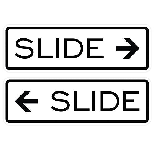 Classic Slide Door Sign - White - Small (1 Pack) - color: White, size: 4" x 1.25" - Small (1 Pack)