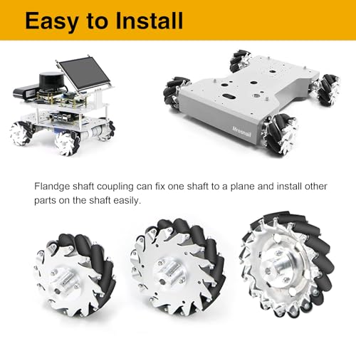 4PCS 5mm Shaft Coupler, Rigid Flange Coupling Connector - size: 5mm 4Pcs