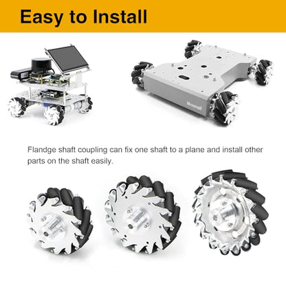 4PCS 5mm Shaft Coupler, Rigid Flange Coupling Connector - size: 5mm 4Pcs