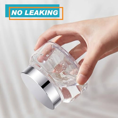 24 Pack Plastic Cosmetic Jars with Lids Label, 8 oz, Clear,Silver - color: Clear,Silver, size: 8 oz