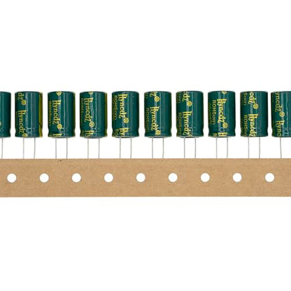20 Pieces 16V 2200UF 13x21mm High Frequency LOWESR Plug-in Aluminum Electrolytic Capacitor Green Sleeve 16 Volt 2200 UF - size: 16V2200UF