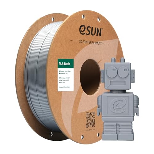 eSUN PLA Basic Filament 1.75mm 3D Printer Filament 1KG Silver - color: Silver, size: 1KG