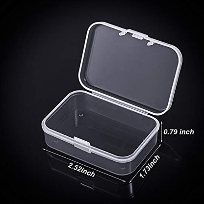Jetec 18 Pieces Small Clear Plastic Storage Box, 2.5 x 1.7 x 0.8 Inch - size: 2.5 x 1.7 x 0.8 Inch