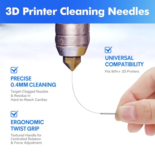 22PCS 3D Printer Nozzle Cleaning Kit, 3D Printer Cleaning Kit