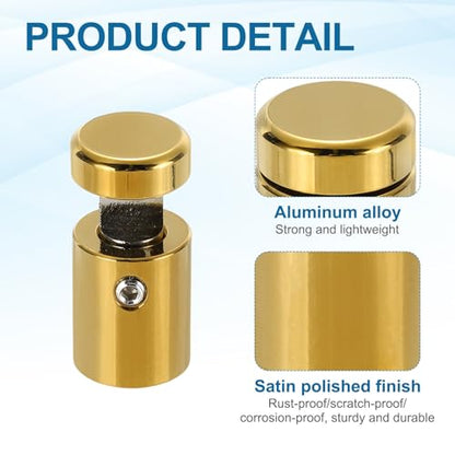 MECCANIXITY 8pcs Side Clamp Standoffs, 5/8" x 3/4" Gold Aluminum - color: Gold, size: 5/8" x 3/4"