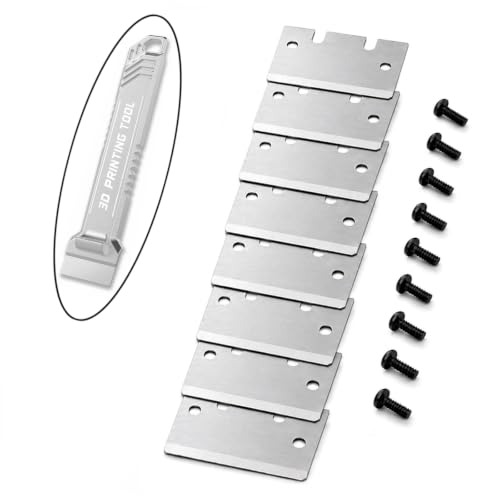 9pcs for Bambu Scraper Blade H4D Carbon Steel Replacement Blade Accessory