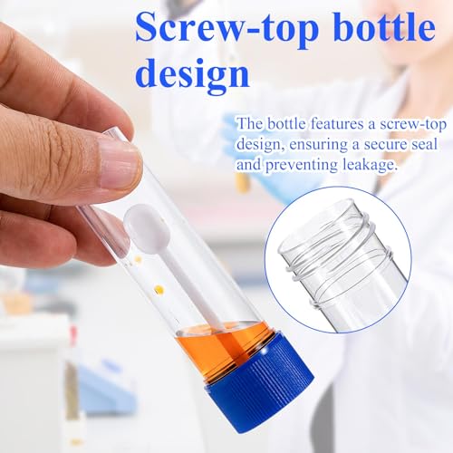 Stool Sample Collection Kit,25-30ml Screw Top Sample Jar with Spoon ﻿ - color: Blue