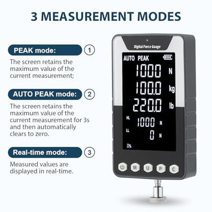 1000N Digital Force Gauge Push Pull Meter with USB Output