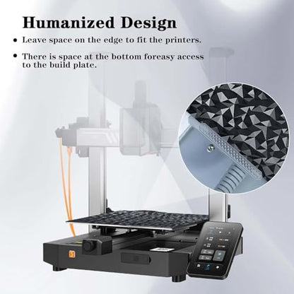 IdeaFormer-3D Diamond PEO+Carbon Fiber PET Build Plate for Anycubic Kobra 3/Kobra 3 V2/Kobra 3 Combo, Double Sided PEO PET Spring Steel Plate Flexible Sheet for 256x268mm Kobra 3 Series - color: PEO+PET(Diamond+Carbon Fiber)