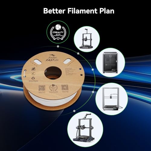 Creality PLA 3D Printer Filament, White & White, 2‑Pack, 2KG Total - color: White+white