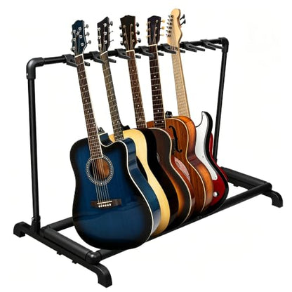 AZOR 7 Multi Guitar Stand Rack, Foldable Guitar Holder - size: 7 Holder