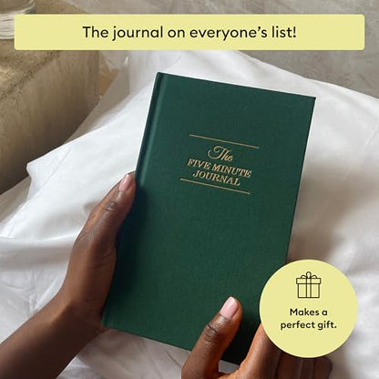 Intelligent Change The Five Minute Journal, Original Daily Gratitude 2025, Reflection Manifestation for Mindfulness, Undated Daily with Gold Foiling, Plastic-Free, Green - color: Earth Green