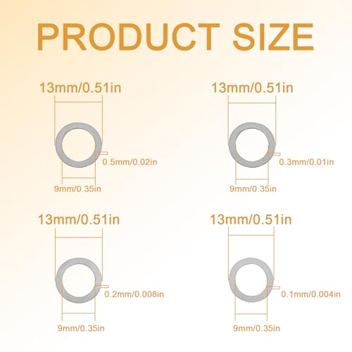 M9x13mm Steel Thin Washer Assortment for M9 Bolt Spacing Repair - size: M9X13
