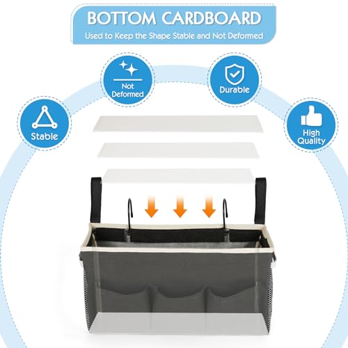 Bedside Caddy Bedside Storage Bag for Headboards/Bunk Bed - color: 1PC New Black