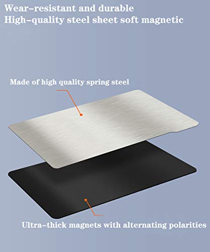 KOYOFEI 2PCS Resin 3D Printer Platform, Building Plate and Magnetic Sheet, Flexible Steel Plate Flex Bed for ELEGOO Saturn 3D Printer 196 x 126 mm - size: Saturn(196*126mm)