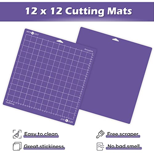HTVRONT Strong Grip Cutting Mat 12x12, 2 Pack, Quilting & Crafting - color: Purple, size: 12X12in