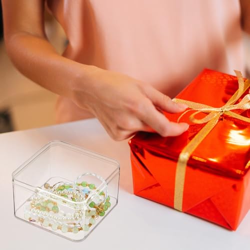 8 Pcs Clear Acrylic Box with Lid, 3.94 x 3.94 x 2.36 Inch, Classic Style - size: 3.94 x 3.94 x 2.36 Inch, style: Classic style