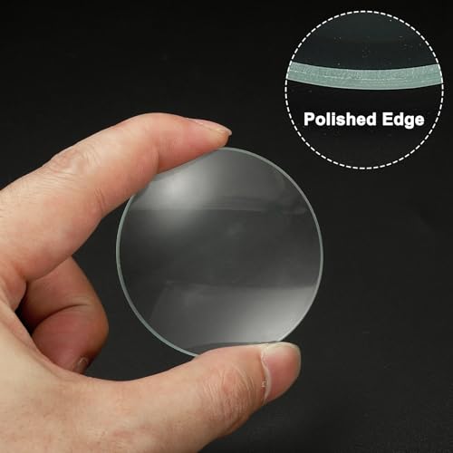 PATIKIL Convex Lens, 150mm Focal Length 50mm (1.97") Diameter Round Glass Magnifying Telescope Lens Trial Set Ground Edge for Lab Physics Class Optics, 4 Pcs - size: 150mm FL, 50mm Dia.