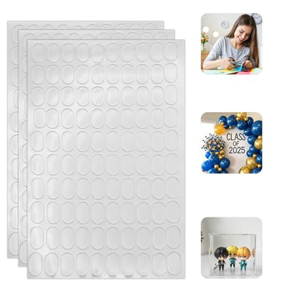 Clear Double Sided Adhesive Stick Dots, 300 Pack - size: 0.5*0.3IN