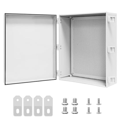 Electrical Box IP65 Waterproof Dustproof ABS Plastic Enclosure Outdoor and Indoor Project Box Hinged Cover with Mounting Plate Wall Brackets, Outer Dimension 19.7"x 15.7" x 7.9", Grey - size: 19.7"x 15.7" x 7.9" (1pc)
