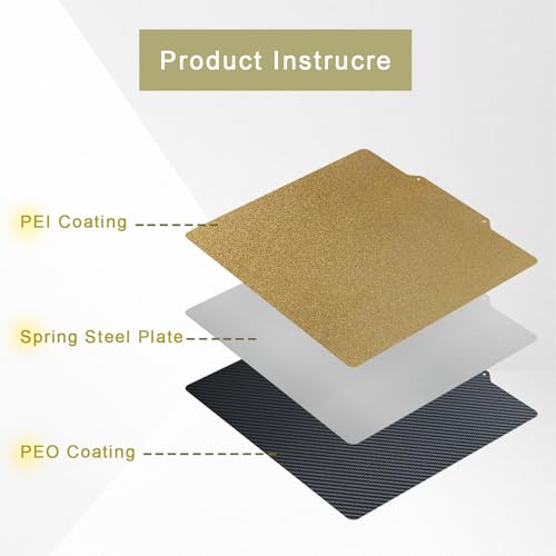 Textured PEI & Smooth PET (Carbon Fiber Pattern) Build Plate Flexible Heated Bed Compatible with Ender 3 Neptune 3 4 - color: PEI & PET (Carbon Fiber Pattern), size: 235*235mm