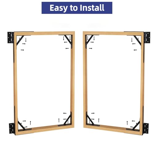 Fence Gate Kit Gate Hardware, 2 Set Anti Sag Gate Kit Heavy Duty No Sag, Anti Twist Gate Frame Corner Brackets Kit Withstand 150 lbs, Gate Hardware Kit for Wood Fence Gate - style: 2 Set