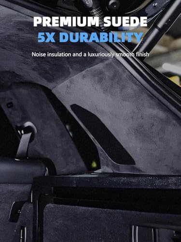 Black Suede Headliner Fabric - 120" L × 60" W Auto Head Liners, Fabric Tube Packaging with Foam Backing for Cars, Trucks, SUVs, RVs, Boats - Home Repair/DIY Headliner Material - color: Black, size: 120"L×60"W