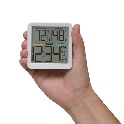 La Crosse Technology 302-1408-TBP Indoor Comfort Meter with Time & Date