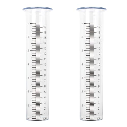 2 Pack Plastic Rain Gauge Replacement Tube - color: Clear Tube