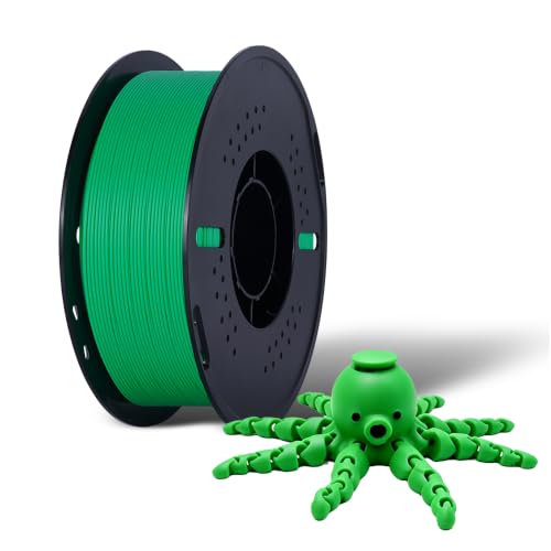 Kingroon PLA 3D Printer Filament, Dimensional Accuracy +/- 0.02 mm, 1 kg Spool(2.2lbs), 1.75 mm，Green - color: 1kg Green